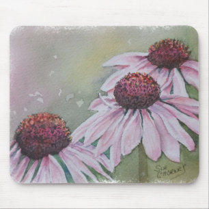 THREE PINK DAISIES CLASSIC MUG MOUSE MAT
