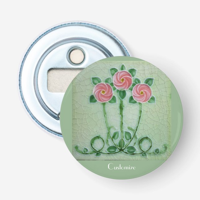 Three Pink Roses Thunder_Cove Bottle Opener (Front)
