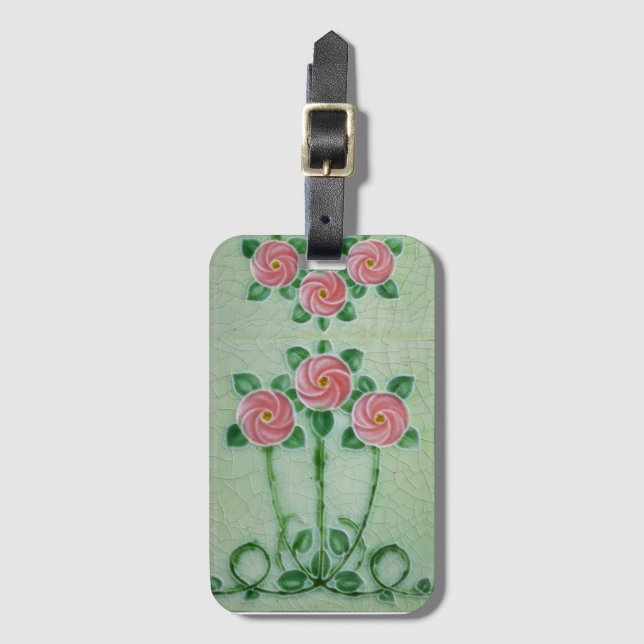 Three Pink Roses Thunder_Cove Luggage Tag (Front Vertical)