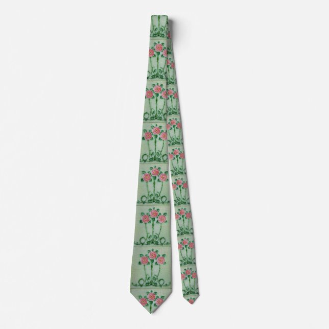 Three Pink Roses Thunder_Cove  Tie (Front)