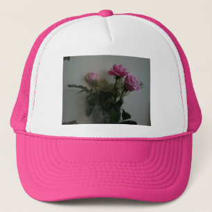 Three Pink Roses Trucker Hat