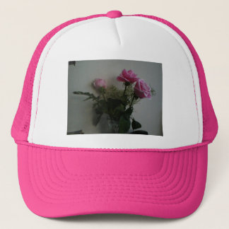 Three Pink Roses Trucker Hat