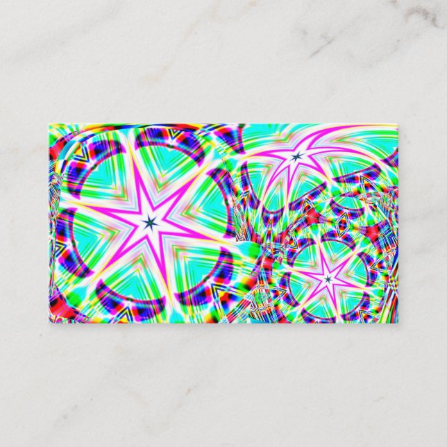 Three Pink Stars Business Card (Front)
