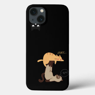 Three Playful Cats iPhone Case – Minimalist 