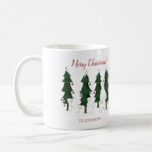Three Polar Bears Merry Christmas Holiday Mug
