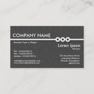 Three Portholes Line - Dark Grey Texture Business Card
