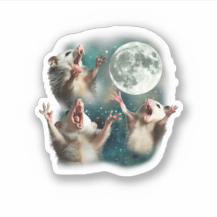 Three Possum Moon 3Opossum Funny Weird Cursed Meme