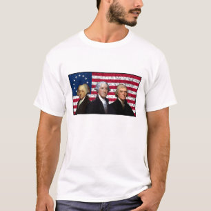 Three Presidents and The American Flag T-Shirt