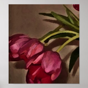 Three pretty tulips print