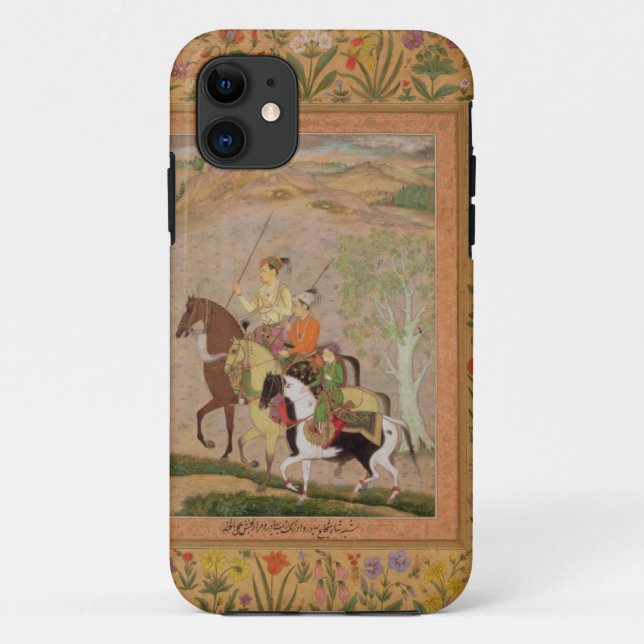 Three Princes Going Hunting, c.1635 (gouache on pa Case-Mate iPhone Case (Back)