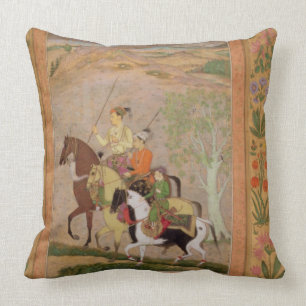 Three Princes Going Hunting, c.1635 (gouache on pa Cushion