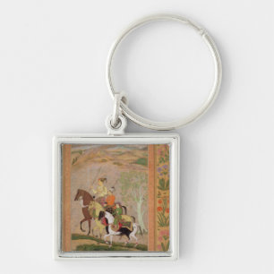 Three Princes Going Hunting, c.1635 (gouache on pa Key Ring