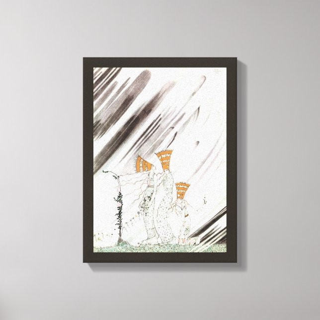 Three Princesses in Blue Mountain by Kay Nielsen Canvas Print (Front)