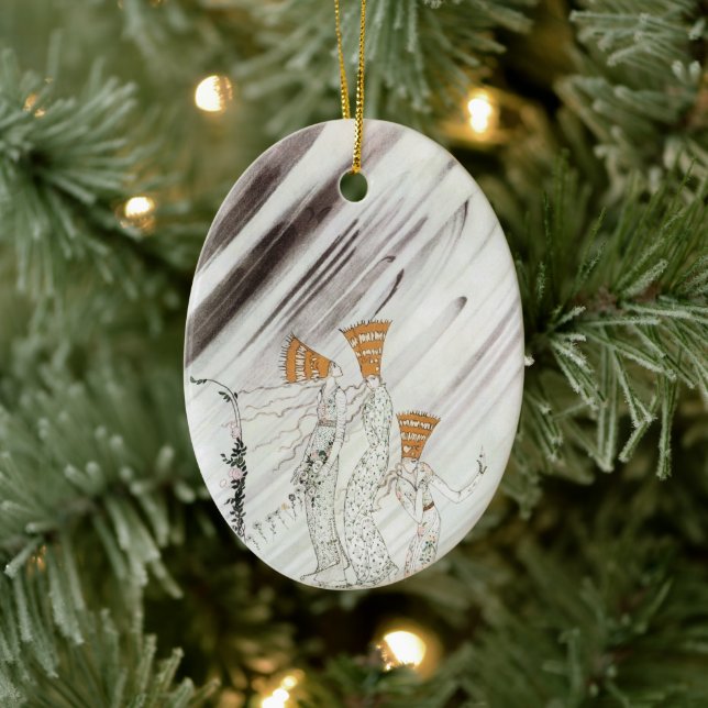 Three Princesses in Blue Mountain by Kay Nielsen Ceramic Tree Decoration (Tree)