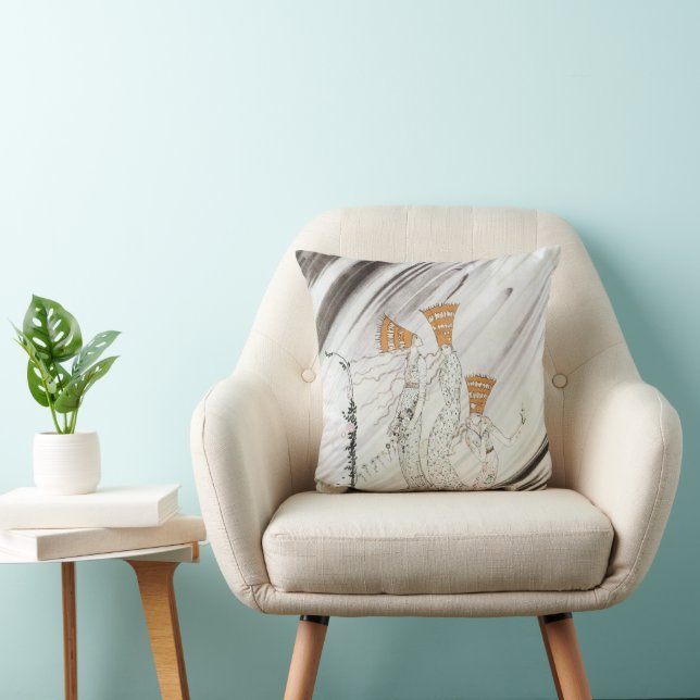 Three Princesses in Blue Mountain by Kay Nielsen Cushion (Chair)