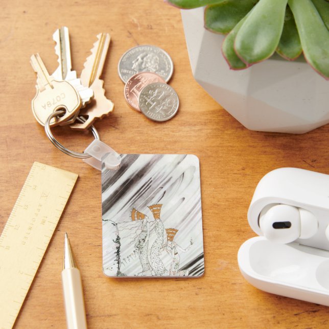 Three Princesses in Blue Mountain by Kay Nielsen Key Ring (Desk)