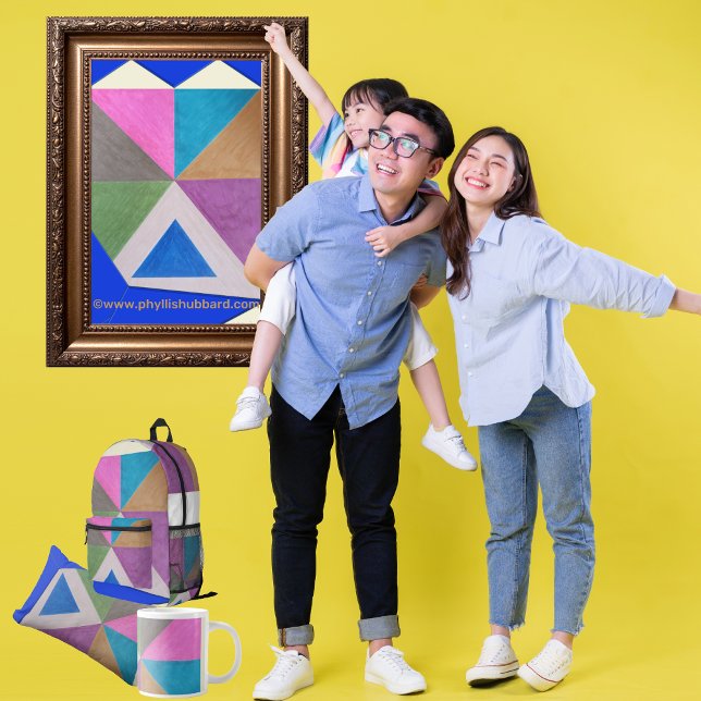 Three Printed Backpack (Get the full "Three" collection at: https://bit.ly/SmartArtZazzle. )