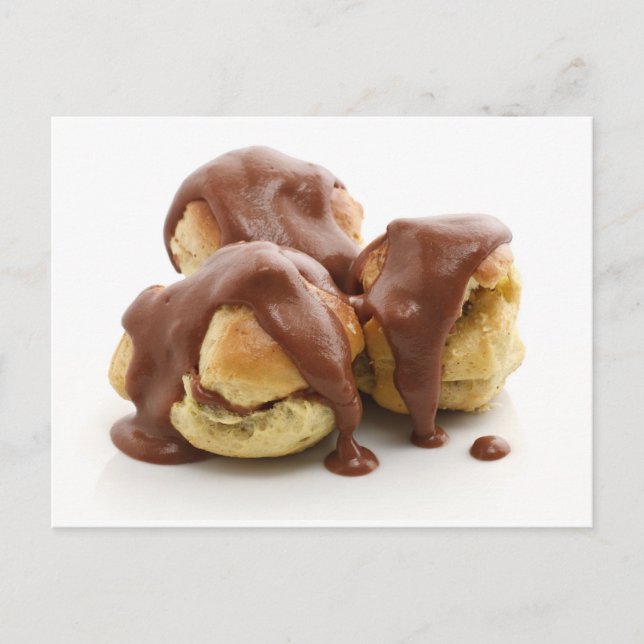 three profiteroles postcard (Front)