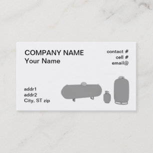 three propane tanks business card