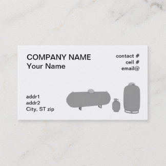 three propane tanks business card