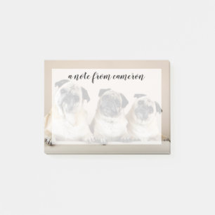 Three Pugs In A Row Post-it Notes