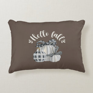 Three Pumpkin Hello Fall Decorative Cushion