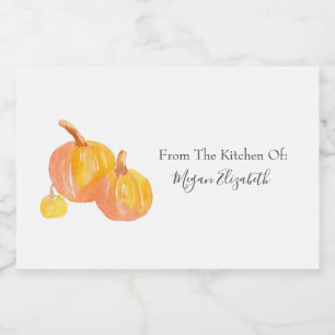 Three Pumpkins  Food Label