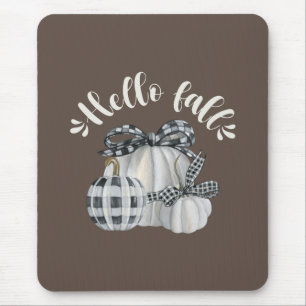 Three Pumpkins Hello Fall Mouse Mat