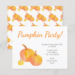 'Three Pumpkins' Invitation