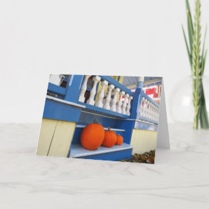 Three Pumpkins on a Step - Martha's Vineyard Card