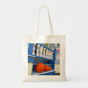 Three Pumpkins on a Step - Martha's Vineyard Tote Bag