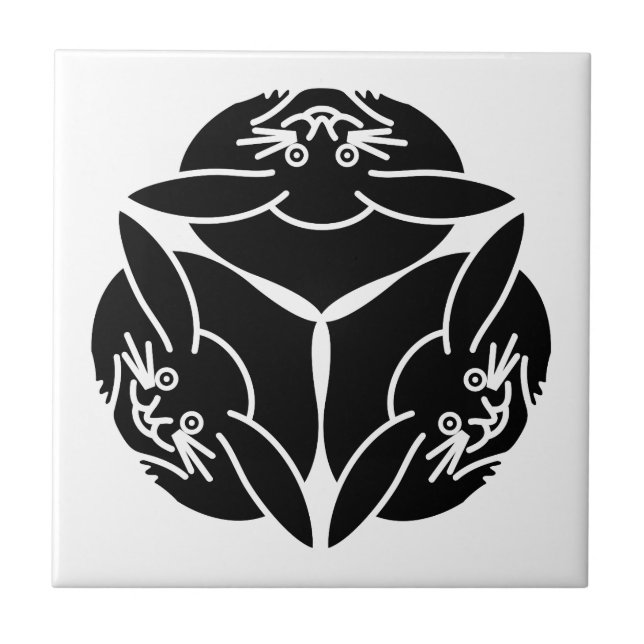 Three rabbits tile (Front)