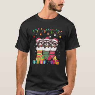 Three Racoon in Sock Funny Boys Girls Kids Christ T-Shirt
