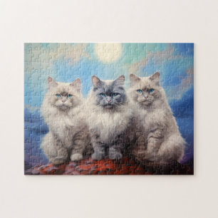 Three Ragdoll cats Jigsaw Puzzle