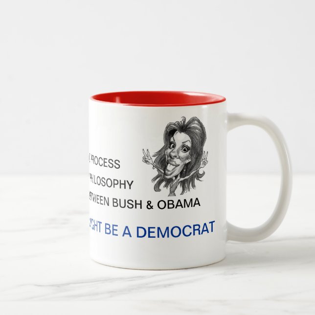 Three Reasons You Might be a Democrat Two-Tone Coffee Mug (Right)