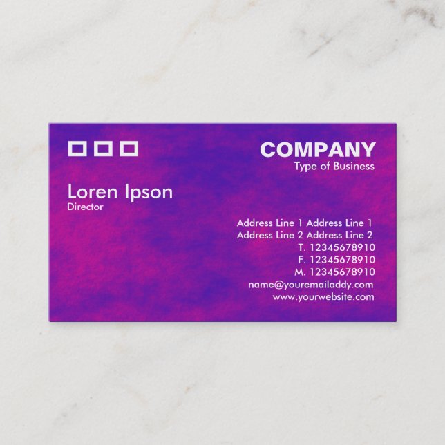 Three Rectangles - Alien Sky Texture Business Card (Front)