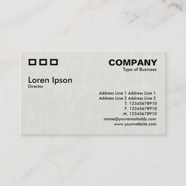 Three Rectangles - Canvas effect Business Card (Front)