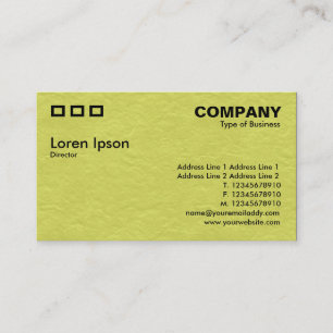 Three Rectangles - Wavy Paper Texture Yellow Business Card