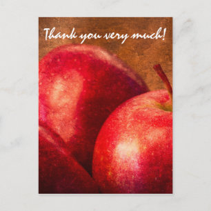 Three Red Apples Postcard