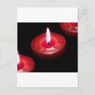 Three Red Candles Postcard