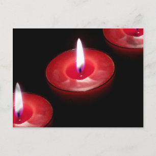 Three Red Candles Postcard