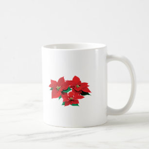 Three Red Poinsettias Coffee Mug