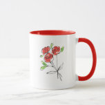 Three Red Roses Bouquet Mug<br><div class="desc">Treat yourself and the people you care to this cozy, romantic and elegant mug. It is the perfect one for any occasion and any season, for afternoon tea with friends or a cosy night with a hot chocolate or tea and a good book. Perfect for Wedding, Birthday, Anniversary, Valentine's Day,...</div>