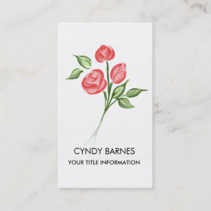 Three Red Roses Business Card