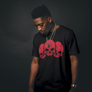 Three Red Skull T-Shirt