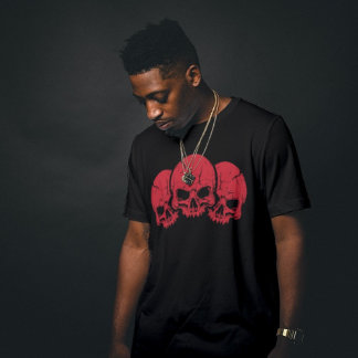 Three Red Skull T-Shirt