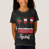 Three Red Wine Glasses Christmas Spirit Santa Elf