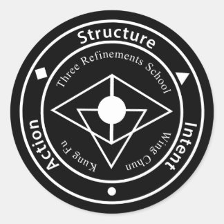 Three Refinements Logo Sticker (Black)