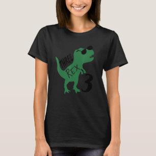 Three Rex Birthday 3rd Birthday Kids Boys Dinosau T-Shirt