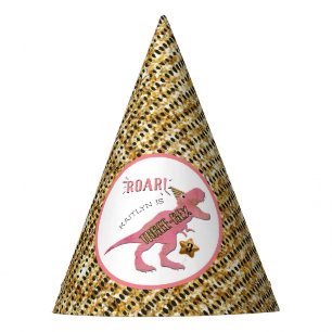 Three-Rex Dinosaur 3rd Birthday Party Hat
